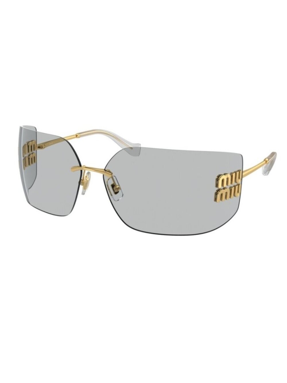 NWT MIU MIU SUNGLASSES GOLD/LIGHT GRAY WOMEN EYEWEAR